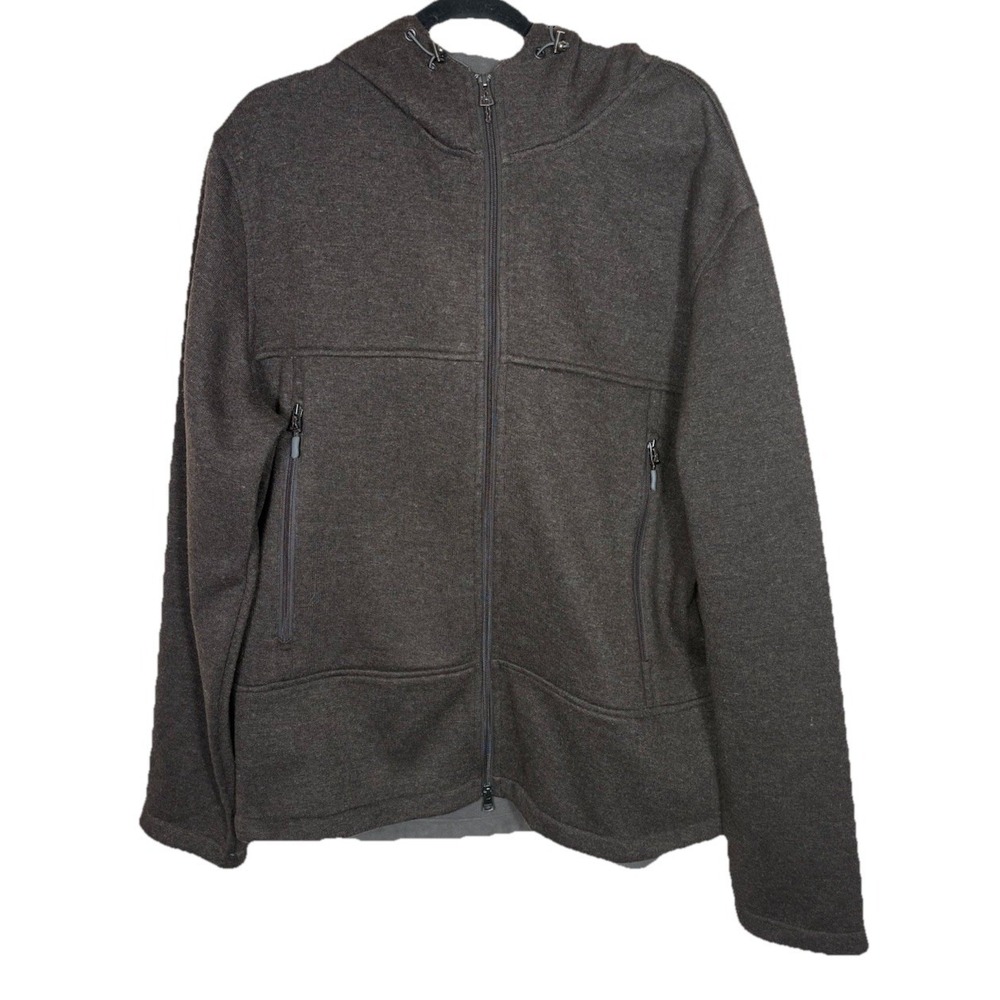 Roots Canada Brown Wool Blend‎ Hooded Jacket Men's Size XXL